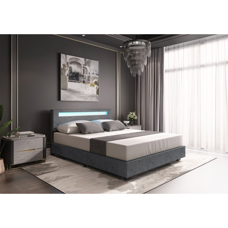 Latitude Run® Alleene Upholstered Low Profile Platform Bed & Reviews